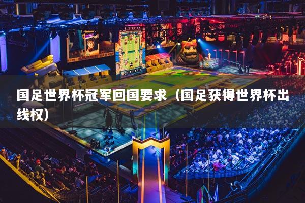 国足世界杯冠军回国要求（国足获得世界杯出线权）