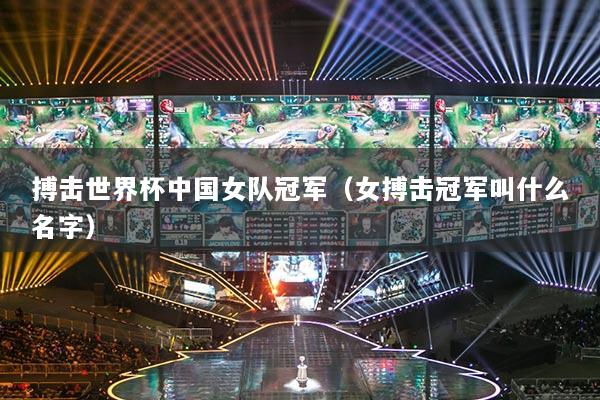 搏击世界杯中国女队冠军（女搏击冠军叫什么名字）